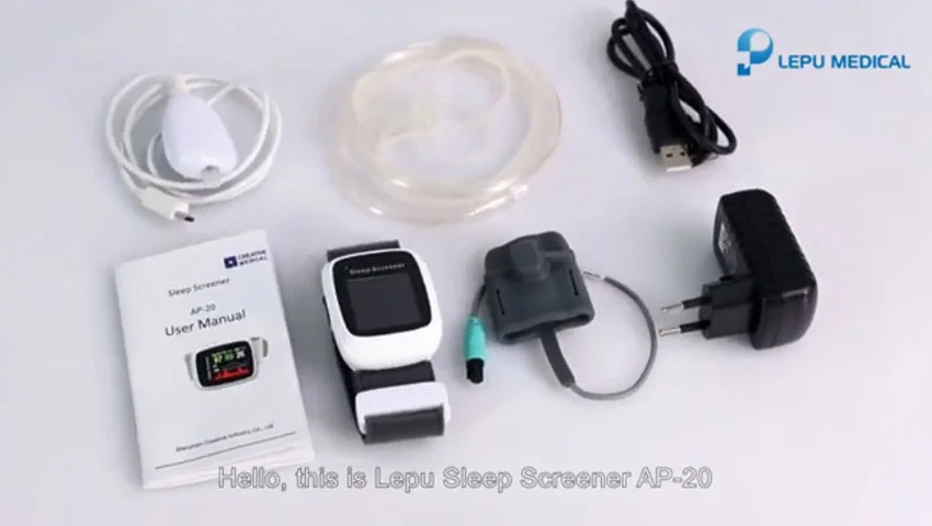 Lepu AP-20睡眠時無呼吸スクリーナーウェアラブルデジタル手首パルスオキシメータBluetooth接続