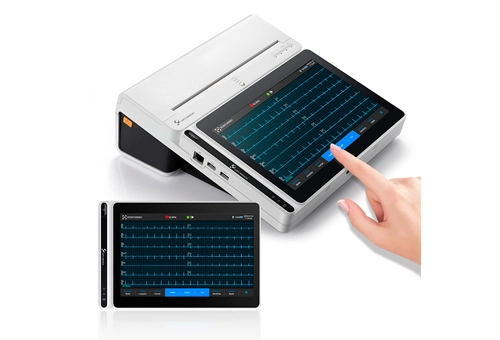 Lepu医療グレード18リードスマートポータブルECGモニターT180プリンター付きAI分析診断タブレットタッチスクリーン